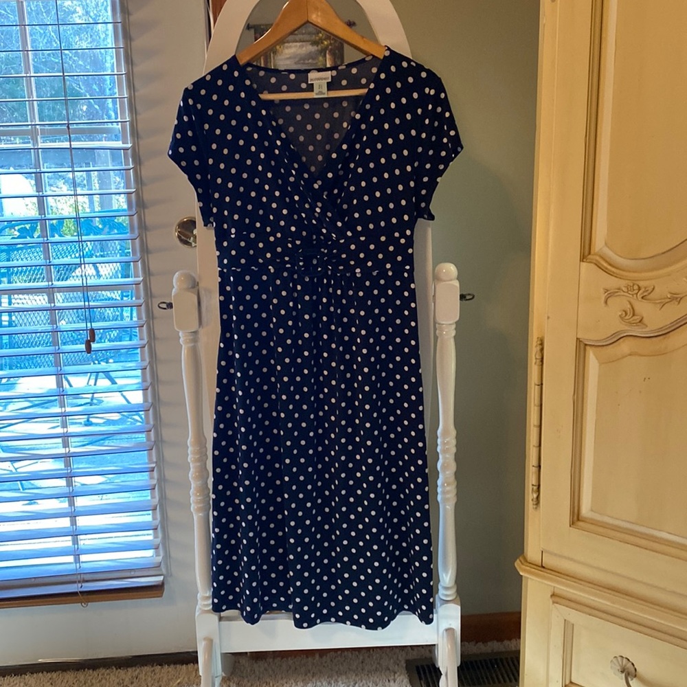 Polka dot maternity dress
